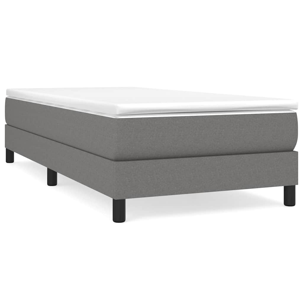 Vidaxl boxspring bed 100x200 cm stof donkergrijs