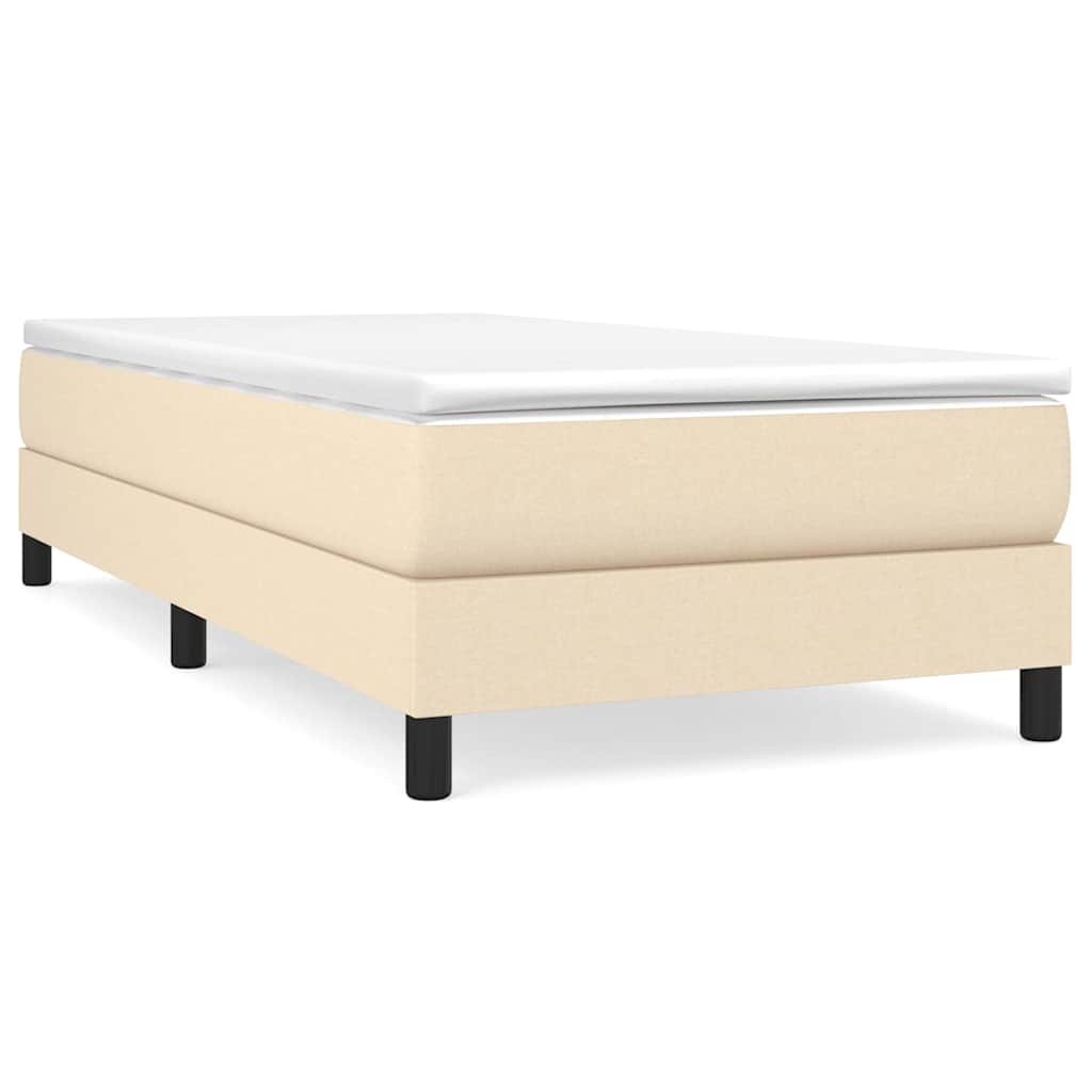 Vidaxl boxspring bed 100x200 cm stof crèmekleurig