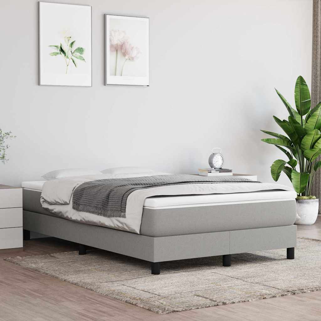Vidaxl boxspring bed 120x200 cm stof lichtgrijs
