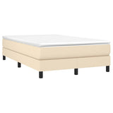 Vidaxl boxspring bed 120x200 cm stof crèmekleurig