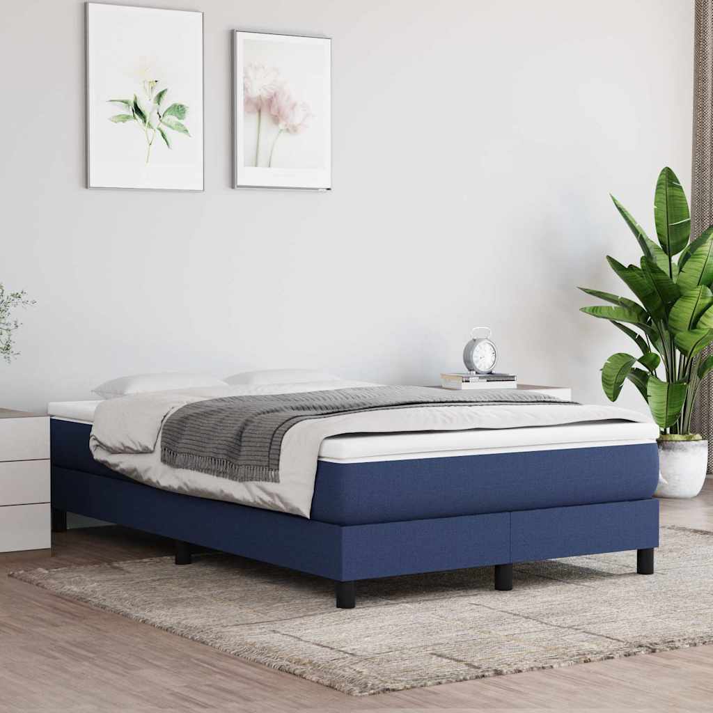 Vidaxl boxspring bed 120x200 cm stof blauw