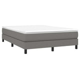 Vidaxl boxspring bed stof donkergrijs 140x190 cm