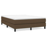Vidaxl boxspring bed stof donkerbruin 140x190 cm