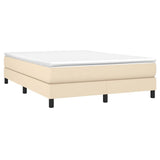 Vidaxl boxspring bed stof crèmekleurig 140x190 cm