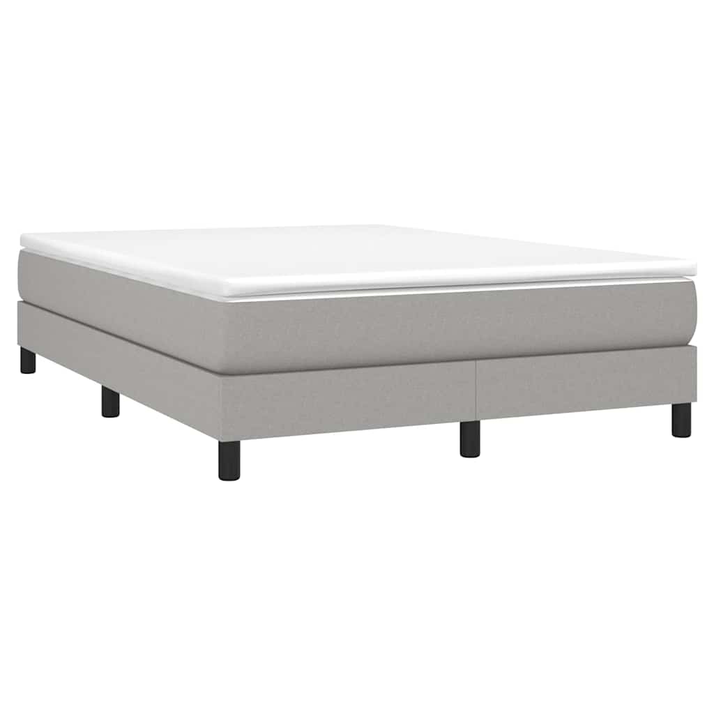 Vidaxl boxspring bed stof lichtgrijs 140x200 cm