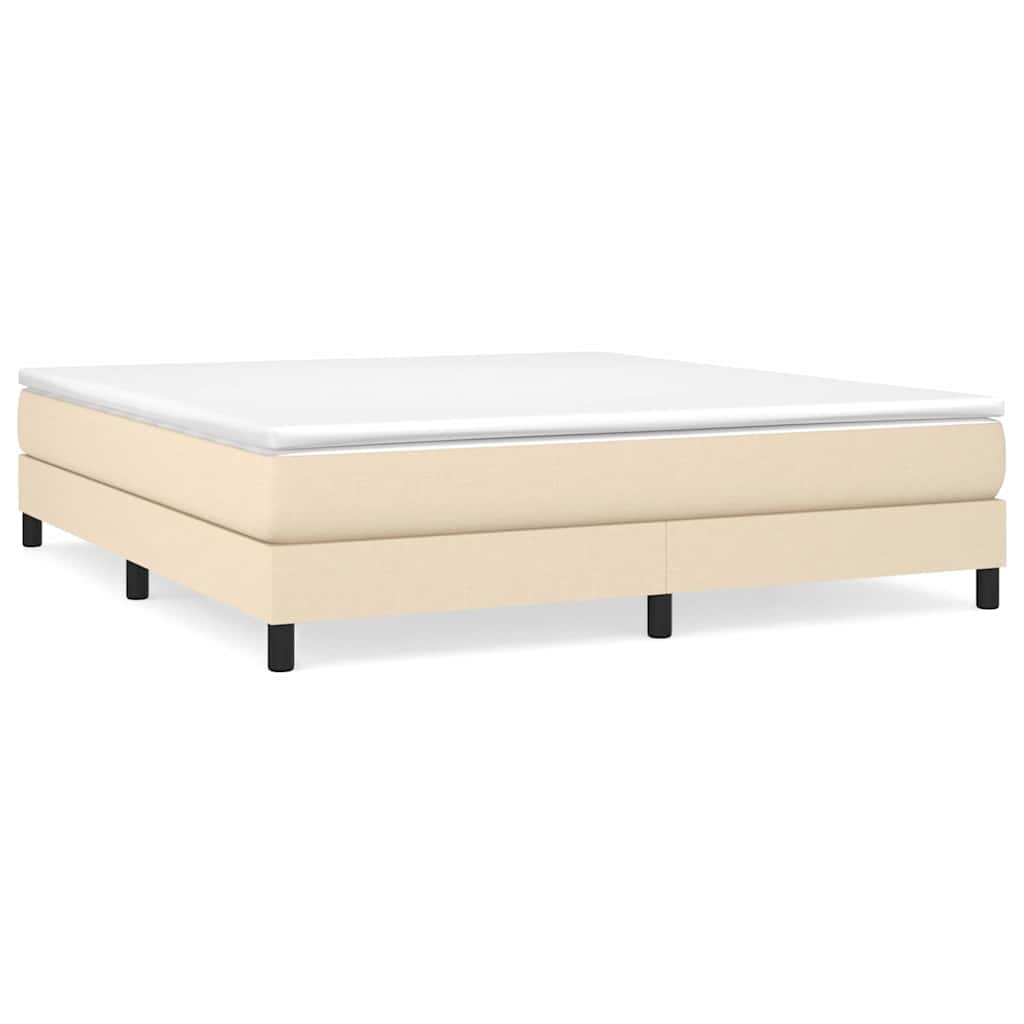 Vidaxl boxspring bed stof crèmekleurig 160x200 cm