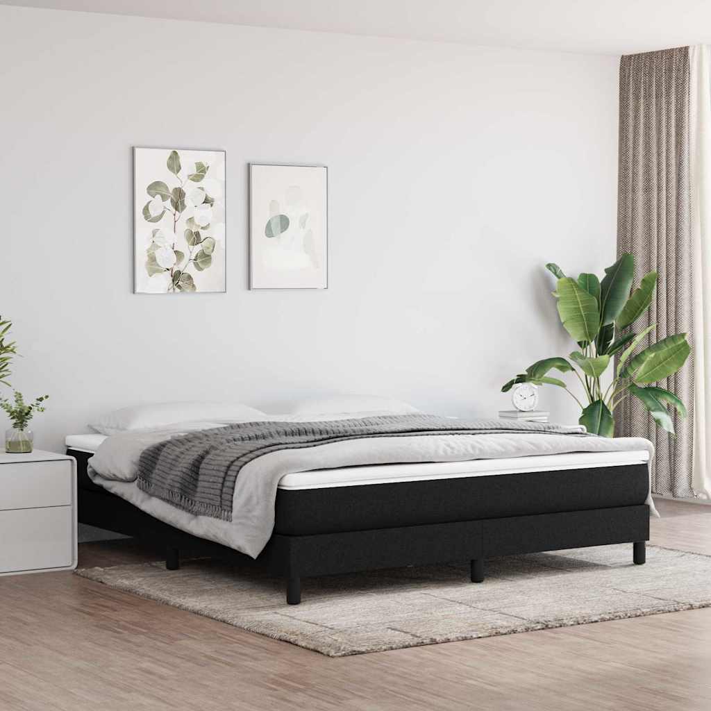 Vidaxl boxspring bed stof zwart 180x200 cm