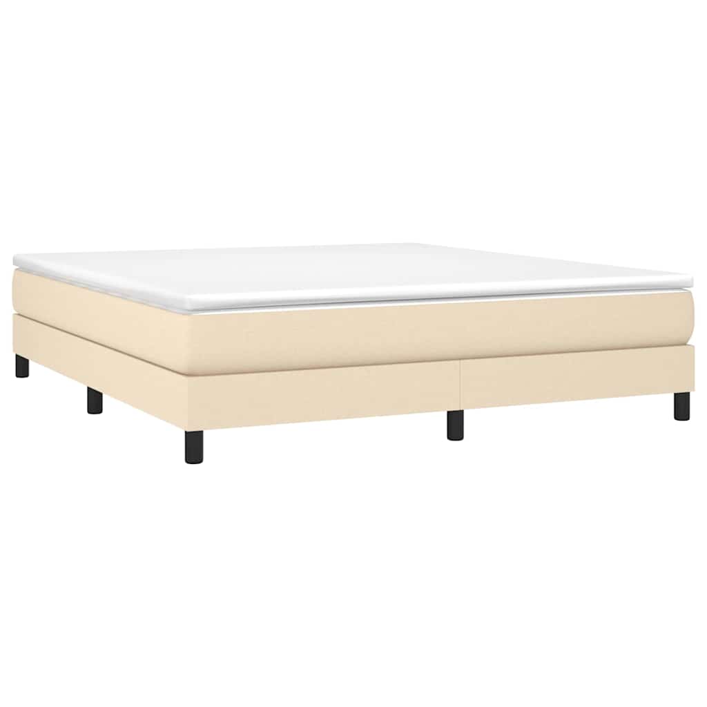 Vidaxl boxspring bed stof crèmekleurig 180x200 cm