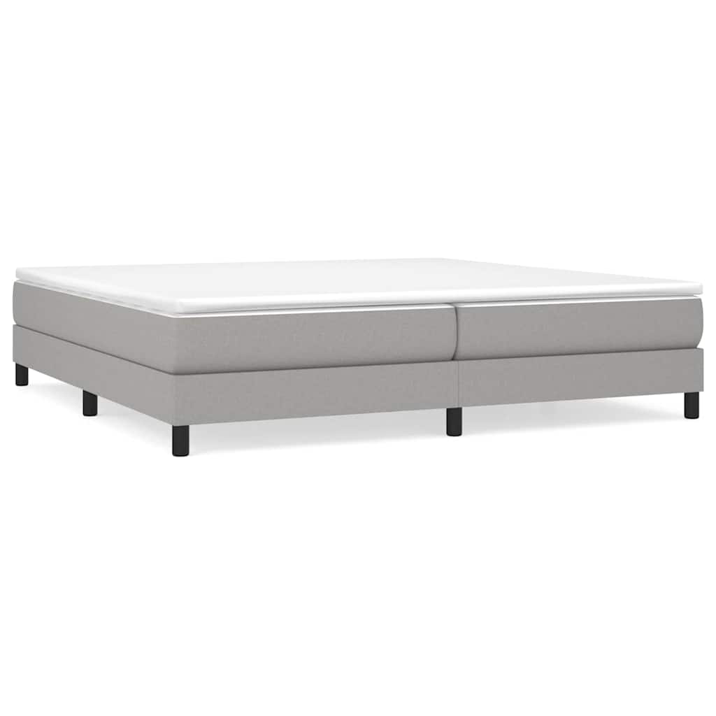 Vidaxl boxspring bed stof lichtgrijs 200x200 cm
