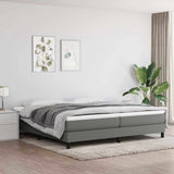 Vidaxl boxspring bed stof donkergrijs 200x200 cm