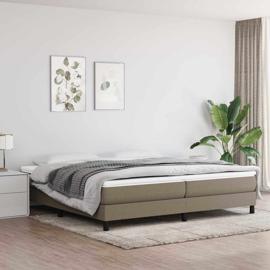 Vidaxl boxspring bed stof taupe 200x200 cm
