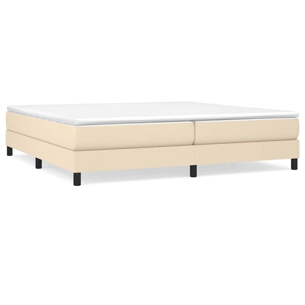 Vidaxl boxspring bed stof crèmekleurig 200x200 cm