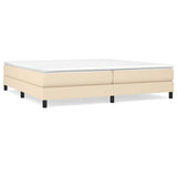 Vidaxl boxspring bed stof crèmekleurig 200x200 cm
