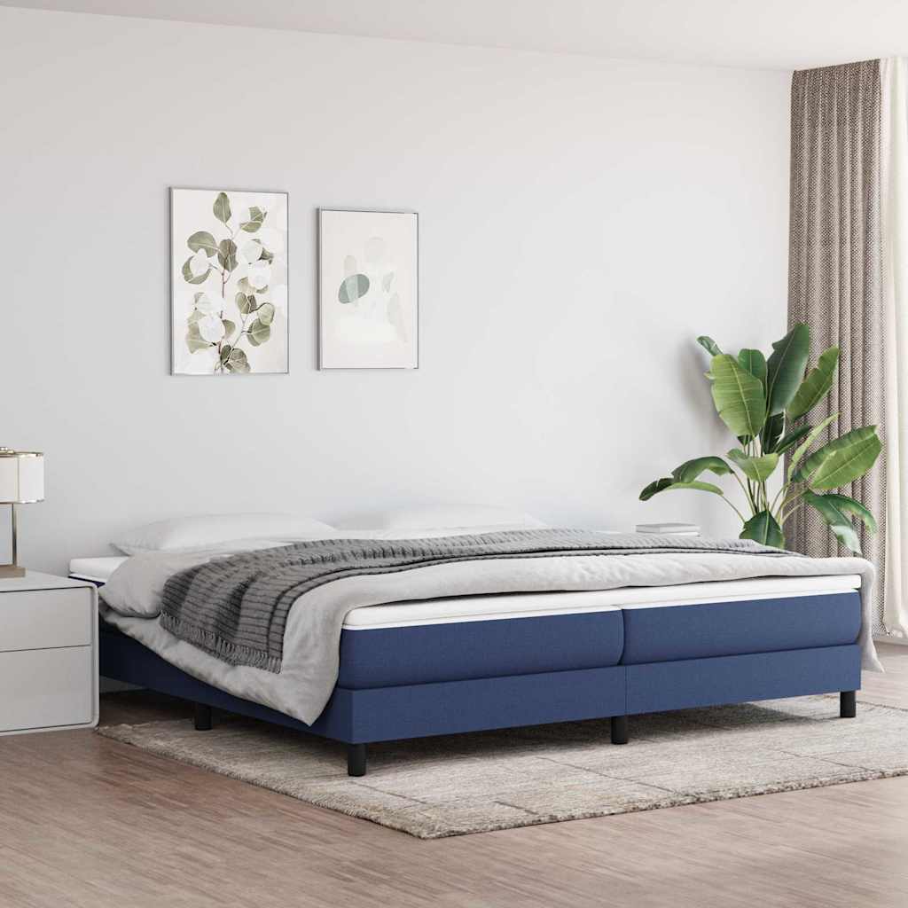 Vidaxl boxspring bed stof blauw 200x200 cm