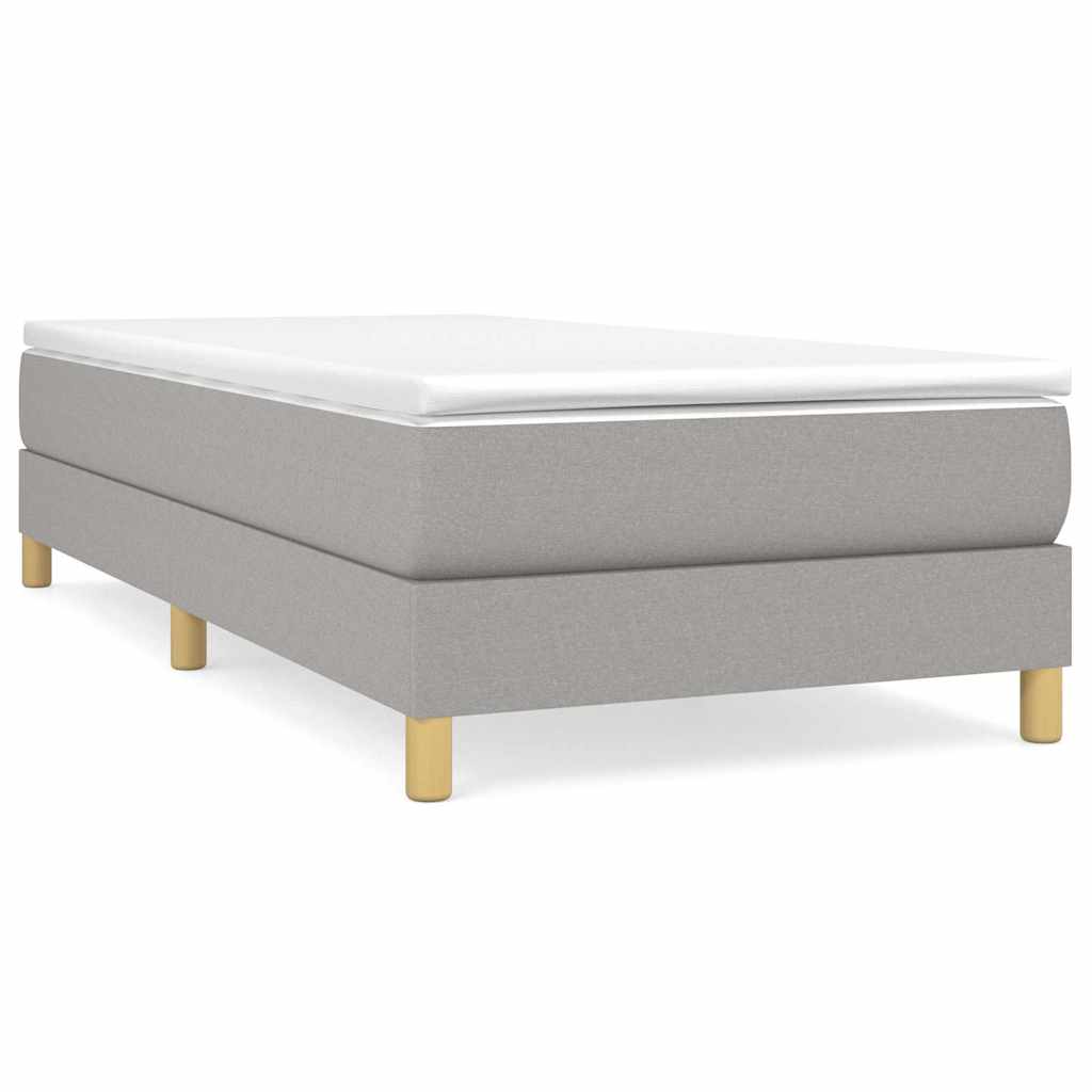 Vidaxl boxspring bed 80x200 cm stof lichtgrijs