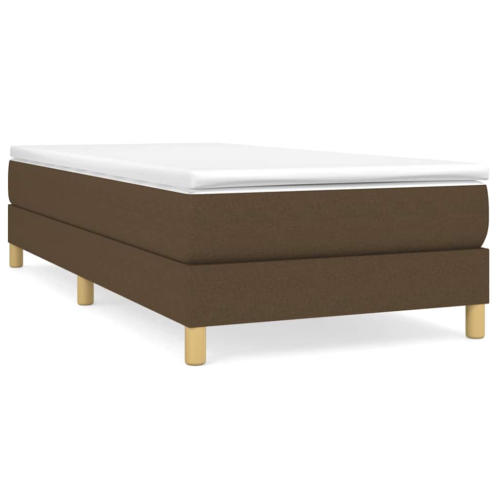 Vidaxl boxspring bed 80x200 cm stof donkerbruin