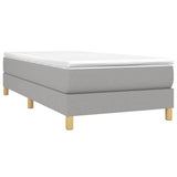 Vidaxl boxspring bed 90x190 cm stof lichtgrijs