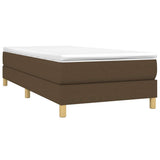 Vidaxl boxspring bed 90x190 cm stof donkerbruin