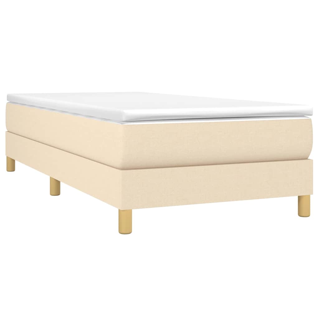 Vidaxl boxspring bed 90x190 cm stof crèmekleurig