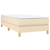 Vidaxl boxspring bed 90x190 cm stof crèmekleurig