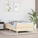 Vidaxl boxspring bed 90x190 cm stof crèmekleurig