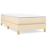 Vidaxl boxspring bed 90x200 cm stof crèmekleurig