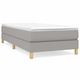 Vidaxl boxspring bed 100x200 cm stof lichtgrijs