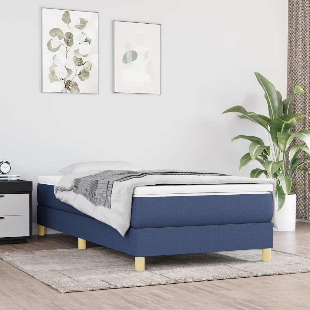 Vidaxl boxspring bed 100x200 cm stof blauw