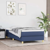 Vidaxl boxspring bed 100x200 cm stof blauw