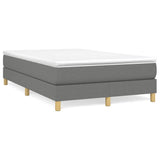 Vidaxl boxspring bed 120x200 cm stof donkergrijs