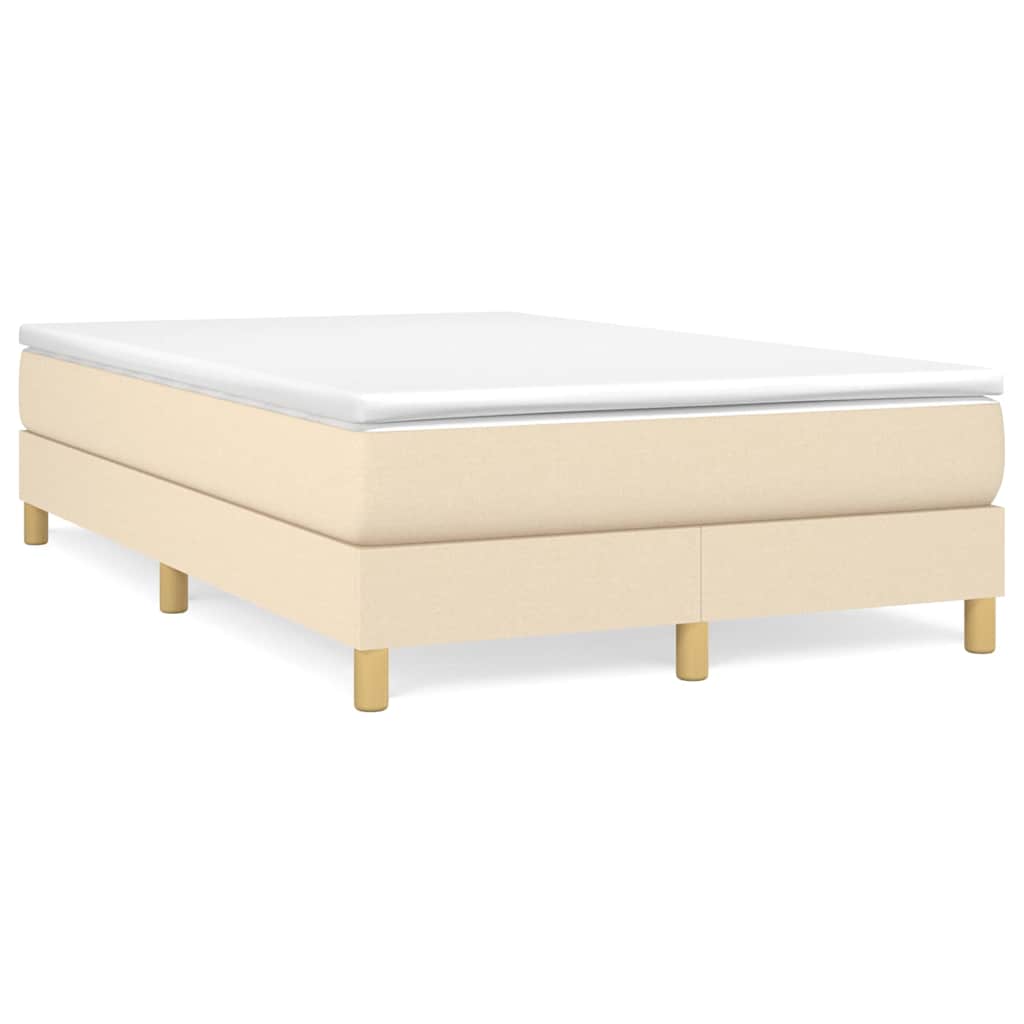 Vidaxl boxspring bed 120x200 cm stof crèmekleurig