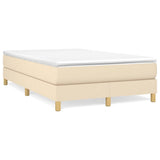 Vidaxl boxspring bed 120x200 cm stof crèmekleurig