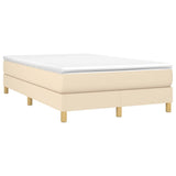 Vidaxl boxspring bed 120x200 cm stof crèmekleurig
