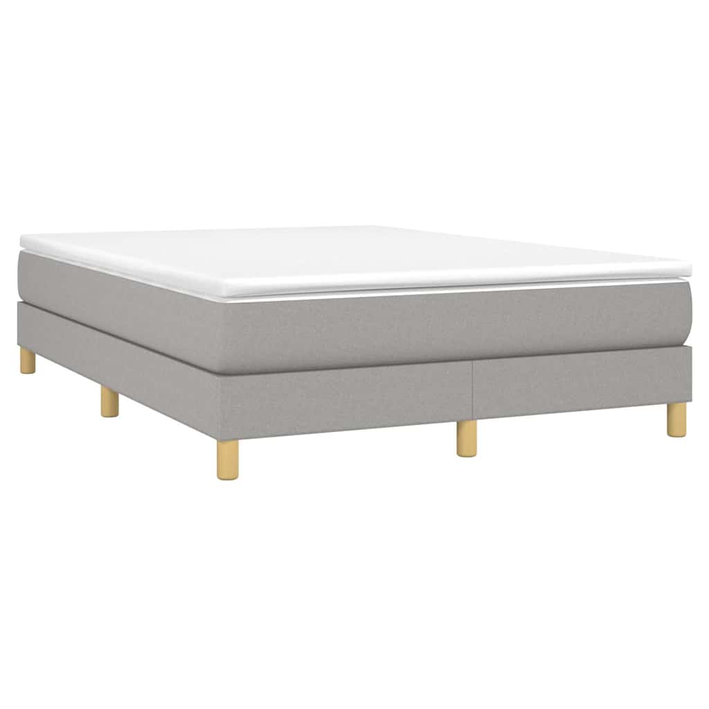 Vidaxl boxspring bed stof lichtgrijs 140x190 cm