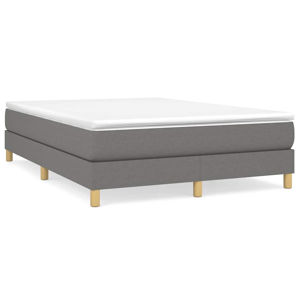 Vidaxl boxspring bed stof donkergrijs 140x190 cm