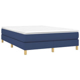 Vidaxl boxspring bed stof blauw 140x190 cm