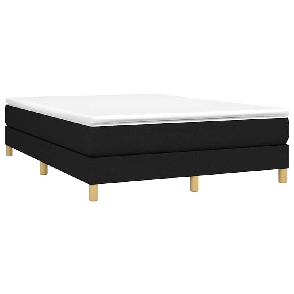 Vidaxl boxspring bed stof zwart 140x200 cm