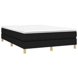 Vidaxl boxspring bed stof zwart 140x200 cm