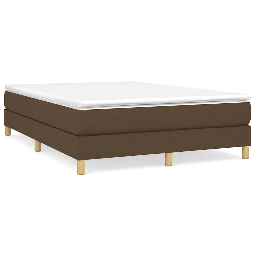 Vidaxl boxspring bed stof donkerbruin 140x200 cm