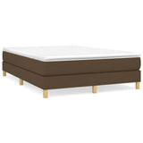 Vidaxl boxspring bed stof donkerbruin 140x200 cm