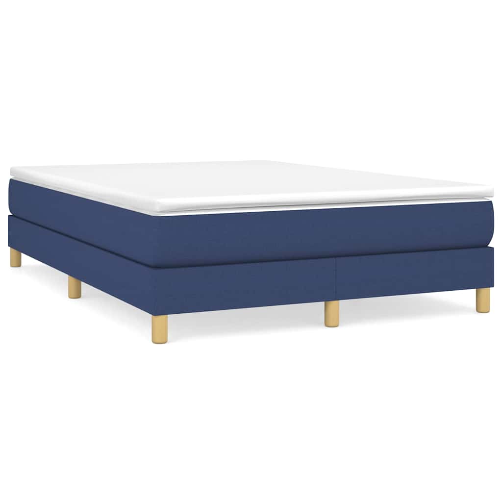 Vidaxl boxspring bed stof blauw 140x200 cm