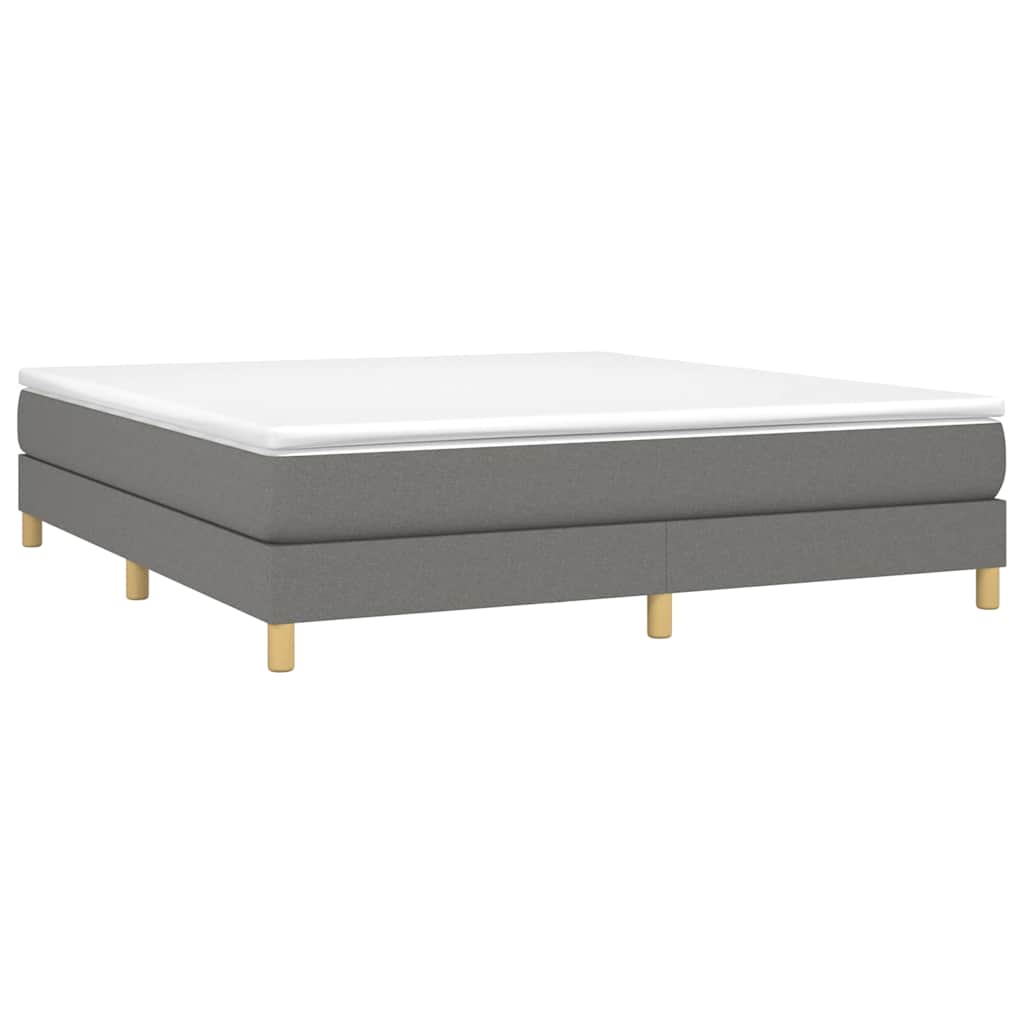 Vidaxl boxspring bed stof donkergrijs 160x200 cm