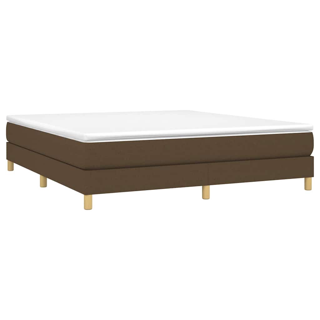 Vidaxl boxspring bed stof donkerbruin 160x200 cm