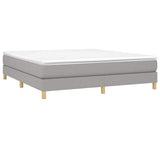 Vidaxl boxspring bed stof lichtgrijs 180x200 cm