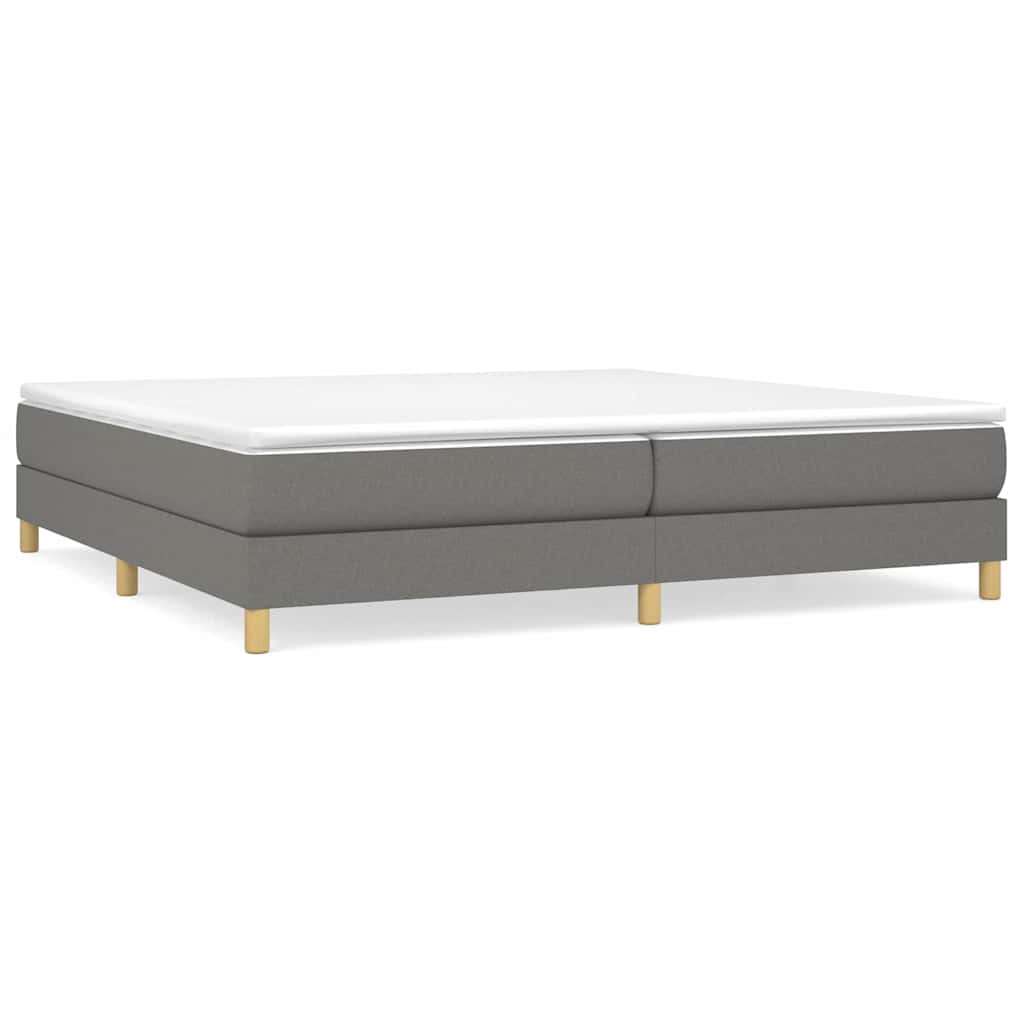 Vidaxl boxspring bed stof donkergrijs 200x200 cm