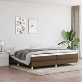Vidaxl boxspring bed stof donkerbruin 200x200 cm