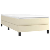 Vidaxl boxspring bed kunstleer crèmekleurig 90x200 cm