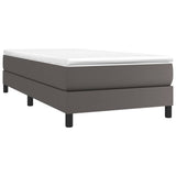 Vidaxl boxspring bed kunstleer grijs 90x200 cm
