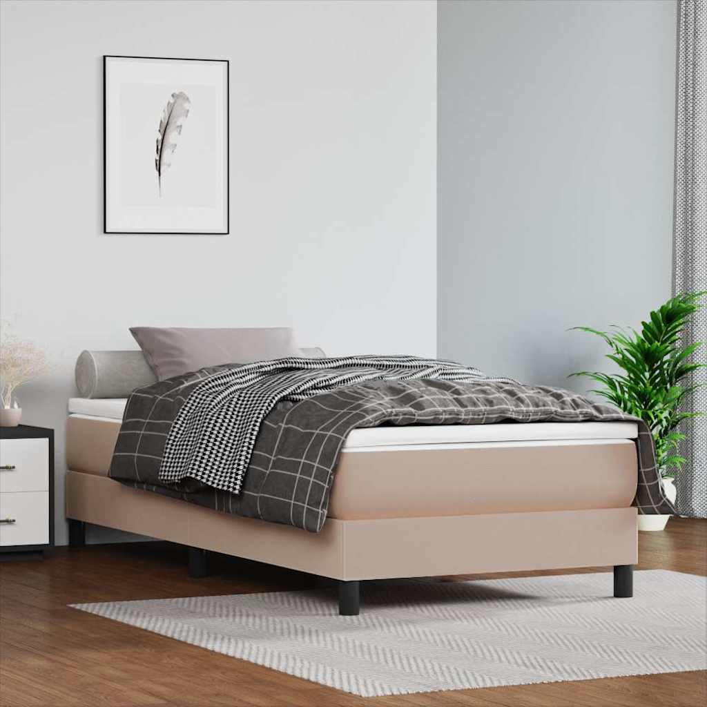 Vidaxl boxspring bed kunstleer cappuccinokleurig 90x200 cm