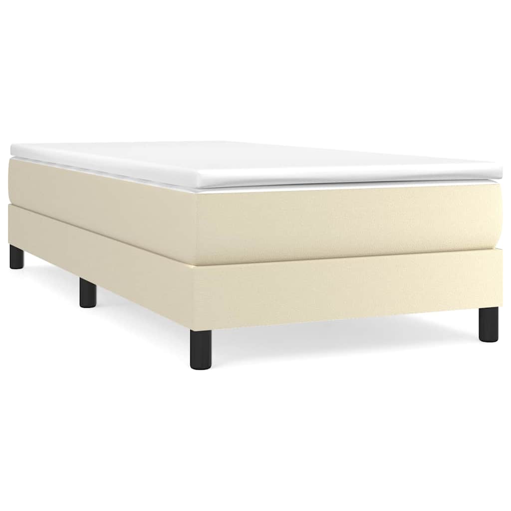 Vidaxl boxspring bed kunstleer crèmekleurig 100x200 cm